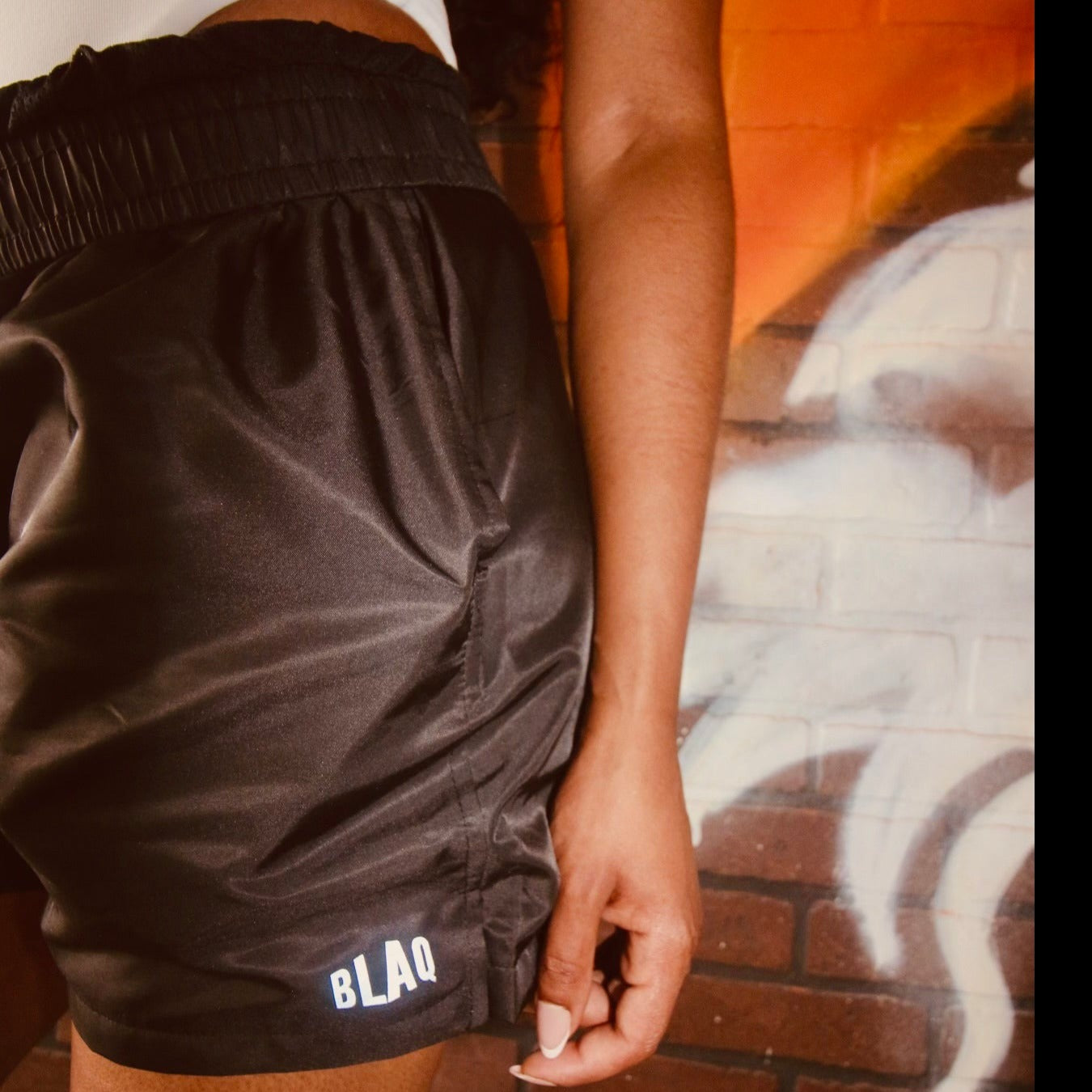 Reflective Box Logo Windbreaker Shorts