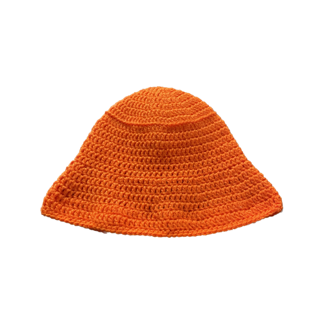 Orange Crochet Bucket