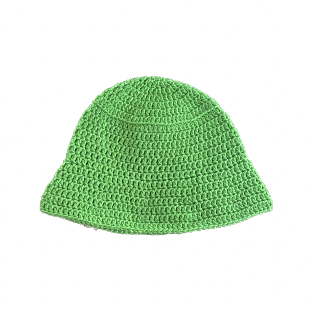 Lime Green Crochet Bucket